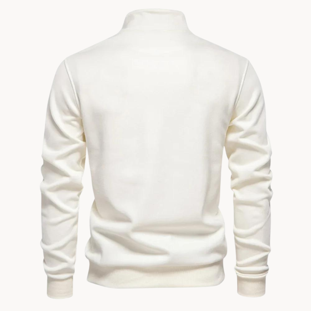 Lamberto Mock Neck Zip Sweater