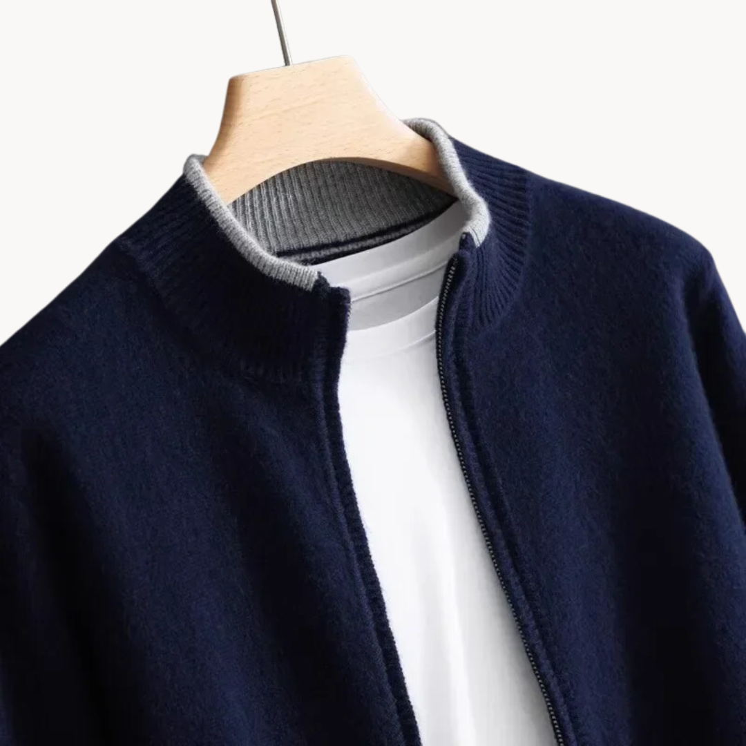 Kingston Merino Wool Zip Sweater