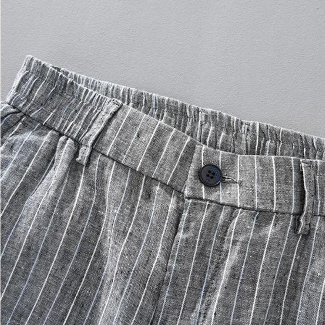 Sartorial Stripe Linen Trousers