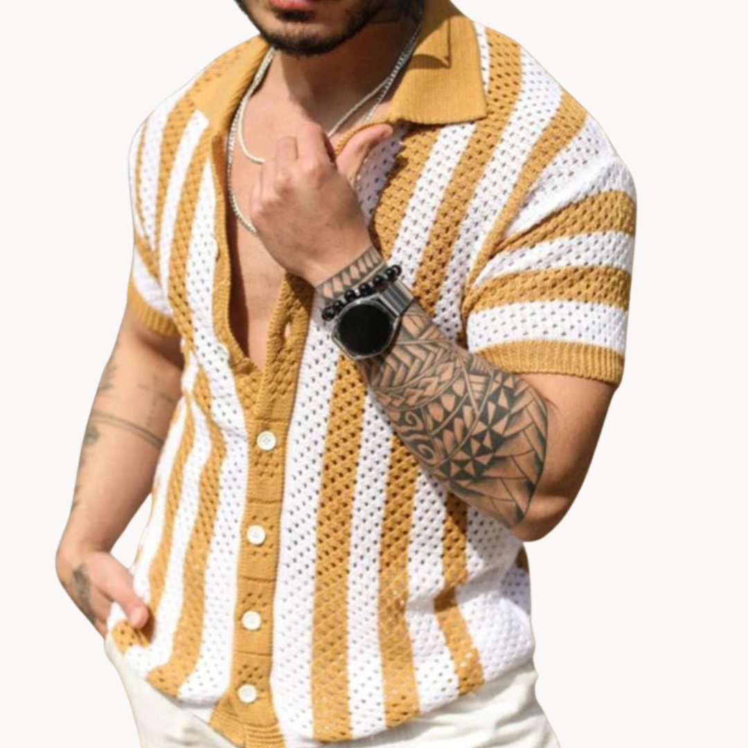 Franz Crochet Style Button Polo