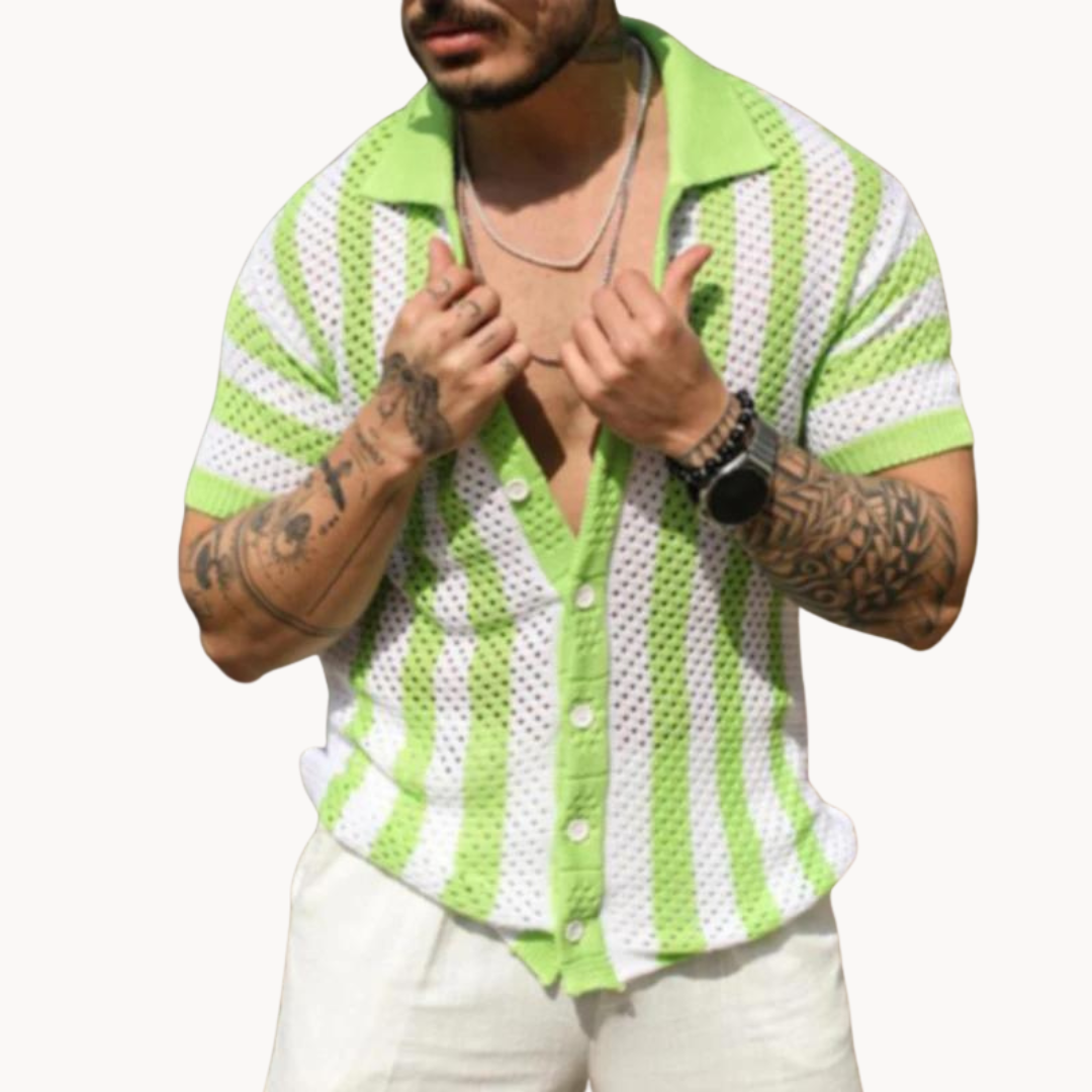 Franz Crochet Style Button Polo