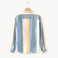 Seascape Stripe Linen Button Shirt