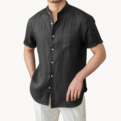 Teo Band Collar Button Shirt