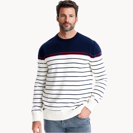 Atlantic Stripe Cotton Sweater