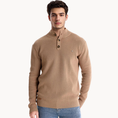 Livio Button Mockneck Sweater