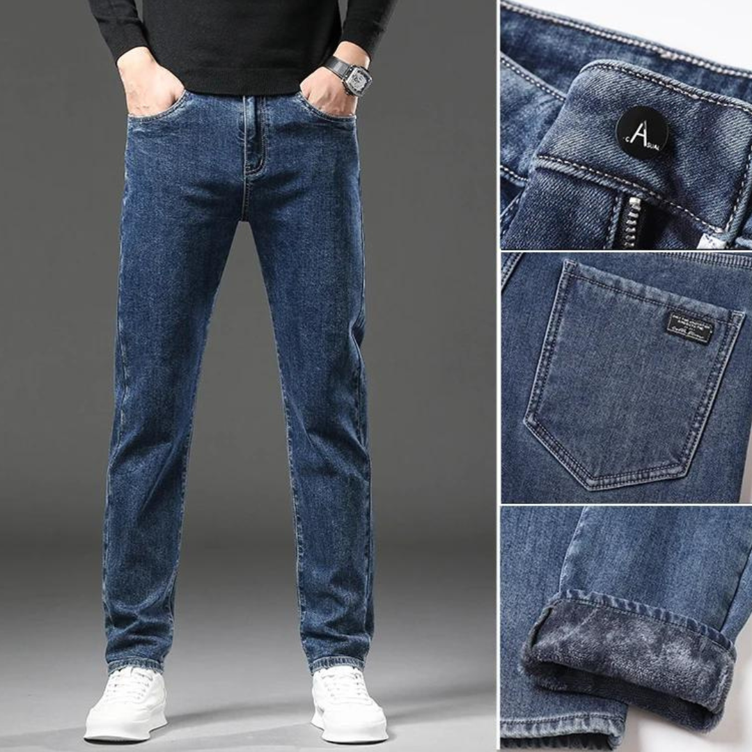 Winter Fleece Straight Jeans