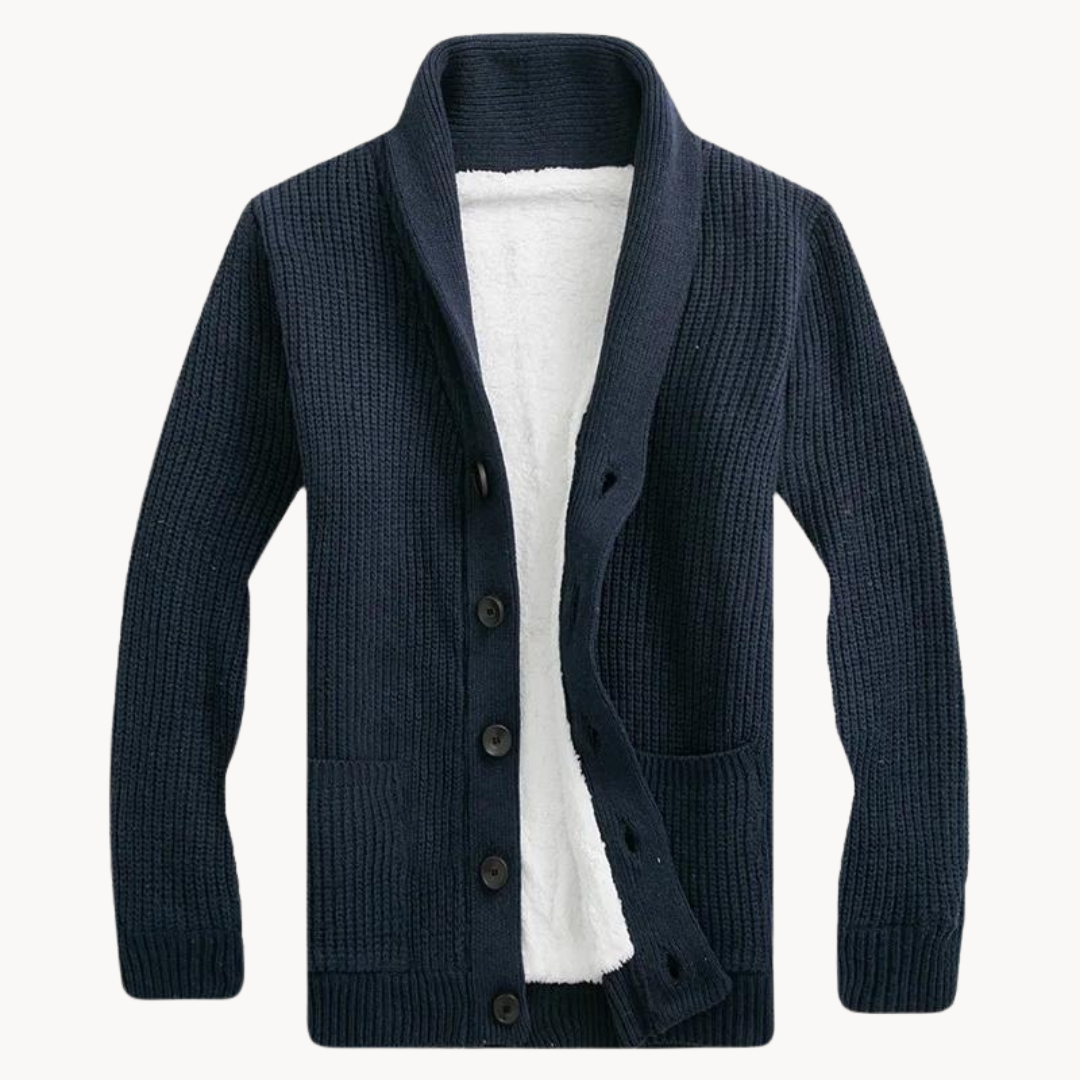 Fleece Shawl Collar Cardigan