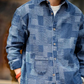 Oversized Patchwork Denim Button Down