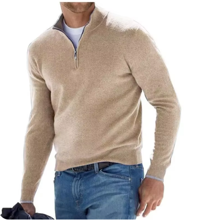 Breathable Men's Half-Zip Sweater