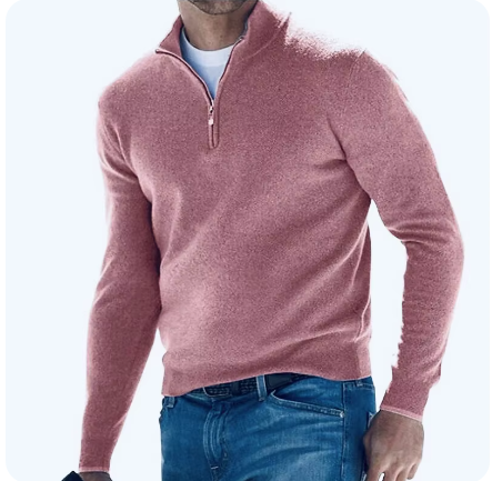 Breathable Men's Half-Zip Sweater