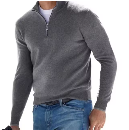 Breathable Men's Half-Zip Sweater