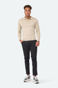 Long sleeve polo Ralf Beige