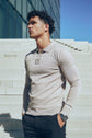 Long sleeve polo Ralf Beige