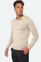 Long sleeve polo Ralf Beige